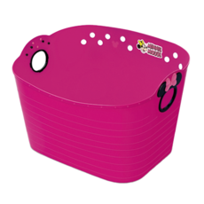 nishiki 錦化成 軟式收納籃, 51 x 38 x 34cm, 桃紅米妮, 1個