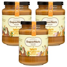 슈퍼너츠 100% 땅콩버터 스무스, 460g, 3개
