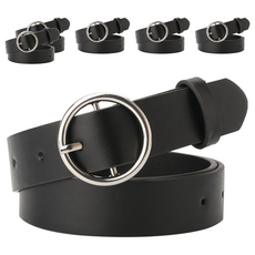 Y383 簡約圓環皮帶 6入1組