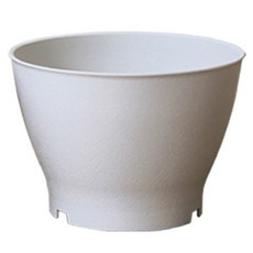 아이리스 패턴 플라스틱 원형 화분, 화이트그레이, 1개