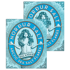 NORDUR 冰島女神 海鹽 原味 手工海鹽結晶, 125g, 2盒