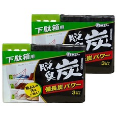 ST 雞仔牌 脫臭炭 鞋櫃用 3入, 165g, 2組