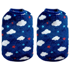 SassyDog 寵物保暖衣, 彩色雲朵, 2件