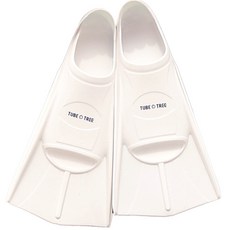 TUBE TREE 浮潛蛙鞋 短蛙鞋 + 網袋組合, 白色