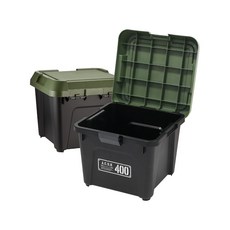 JEJ ASTAGE 可疊工具收納箱 PS400X, 容量約22L 耐重約20kg, 405 x 290 x 78mm, 綠色, 2個