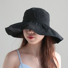 바비수 제이디 바스락 셔링 와이드챙 버킷햇