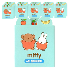 iiGEN 미피 6단 점착 메모지, 민트, 200매, 12개