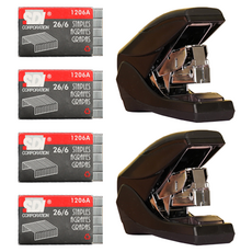 Analog Life 無重力釘書機 + 26/6號訂書針 2入組, 黑色(釘書機), 2套