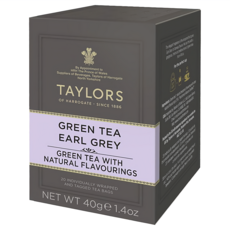 泰勒茶 Taylors 皇家伯爵綠茶2g*20包/盒裝，清新佛手柑風味，獨立茶包, 2g, 1盒