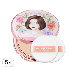 메이크업헬퍼 아트 팩트 오리지널 프로피니쉬 25g 러블리레이첼 + 전용 퍼프 세트, 23호 내추럴베이지, 5세트