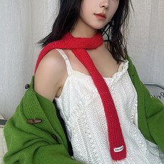 Paperments Brûlée素色針織領帶式圍巾 13531