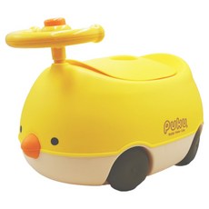 PUKU 藍色企鵝 小汽車學習便器，方向盤手把設計，抽屜式便槽, 1個