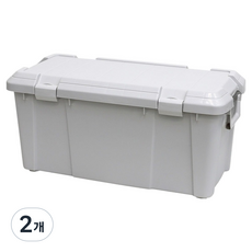 아이리스 다용도 하드박스 HDB-800D, 화이트그레이, 2개