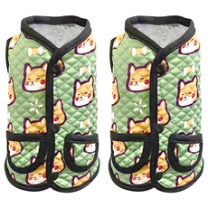 SassyDog 格紋馬甲, 柴犬風, 2件