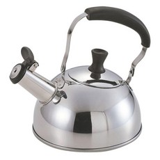 PEARL LIFE 珍珠金屬 吹哨水壺, 銀色, 1L, 1個