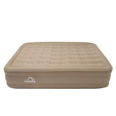 COODY 에어매트 휴대용 야외 캠핑 자충 매트리스 40cm 패브릭, 베이지