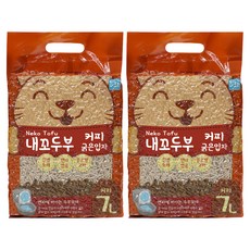내꼬두부 응고형 고양이 모래, 7L, 2개, 커피향