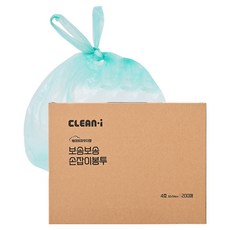 크린아이 보송보송 뽑아쓰는 손잡이 봉투 베이비파우더향 4호 200매, 18L, 1개