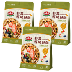 馬玉山 特濃輕烤穀脆 莓果椰奶奇亞籽, 3個, 280g