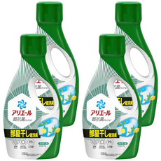 ARIEL 日本原裝進口 超濃縮抗菌抗臭洗衣精 室內晾乾 綠色, 700g, 4瓶