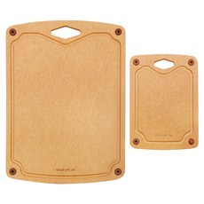 GOLD LIFE 酷澎獨家款 高密度不吸水木纖維砧板, 1組, 二件組(L + S)