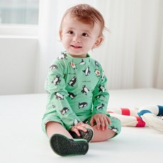 아이엠베베 유아용 귀욤펭귄 일체형 우주복 래쉬가드