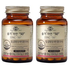 SOLGAR 鋅50, 100顆, 2罐
