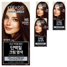케라시스 단백질 크림 염모제 120g, 초코브라운, 4개