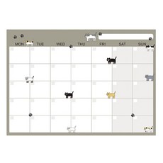 AA 晶裕荃 磁鐵白板月曆, 1個