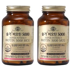 SOLGAR 生物素5000膠囊, 100顆, 2罐