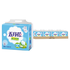 五月花 新柔韌抽取衛生紙 110張, 12包, 18袋