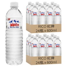 RICO 紅牌 埔里好水, 600ml, 48瓶