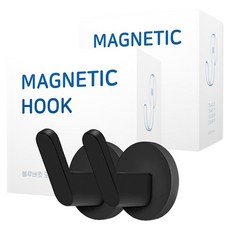 Blue Bucket 現代玄關磁吸L型掛鉤, 4個, 黑色