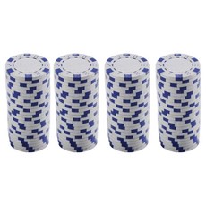 후니닷컴 경기용 숫자 카지노칩 100p, 화이트, 1세트