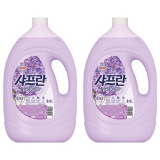 샤프란 플러스 섬유유연제 릴렉싱아로마 본품, 3.1L, 2개