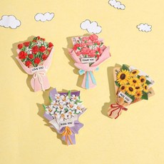 Blue Sun花束冰箱磁鐵 4種組, 混色