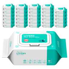 LIVENS Soft Clean 廁所用濕式衛生紙 蓋裝, 55g, 80張, 40個