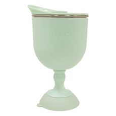 美國little.b 316不鏽鋼雙層三用 小芽綠 寶寶學飲杯, 1個