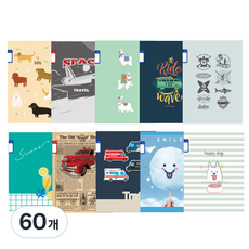 영아트 초등노트 3-6무제 남아용 20매, 랜덤 발송, 60개