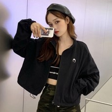 엘쏘 여성용 바람막이 숏 집업 점퍼 윈드 자켓