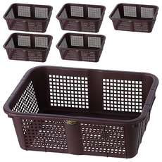 KEYWAY 聯府 深型籃 LU213-1 中(445 x 312 x 151mm), 咖啡色, 6個