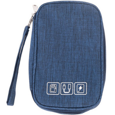 있어빌리티 여행 출장용 USB 케이블 디지털 소품 보관 외장하드 케이스, 네이비