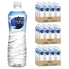 悅氏 Light 鹼性水, 720ml, 60瓶
