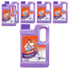 Mr Muscle 威猛先生 地板清潔劑 清潔芳香升級 溫和近皮膚pH值, 2L, 6瓶