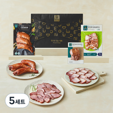 정다운 마늘을 담은 훈제오리 슬라이스 400g + 훈제 돼지 삼겹 슬라이스 400g + 스모크 닭다리 500g 선물세트, 5세트