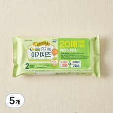 남양유업 드빈치 유기가공식품 인증 아기치즈 2단계 20매, 360g, 5개