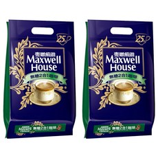 Maxwell House 麥斯威爾 無糖2合1咖啡, 11g, 25包, 2袋