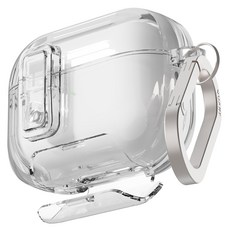 Nuart 水晶磁吸支架鎖扣防撞保護殼, 透明, 1個, AirPods Pro 3