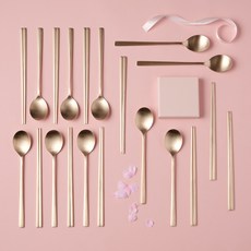 Obooja 韓國產宮廷餐具組, 10套, 湯匙 + 筷子