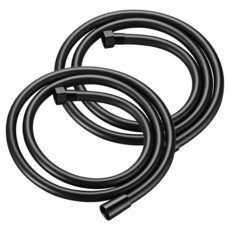 前程似錦 無水垢PVC蓮蓬頭軟管 2m, 黑色, 2個